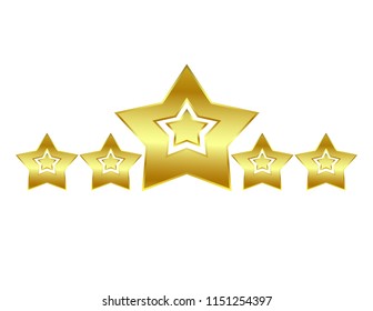 Five stars isolated
