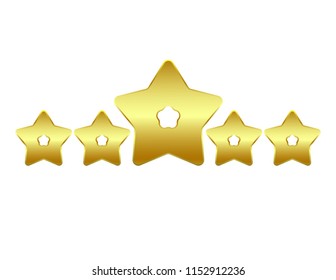 Five stars isolated