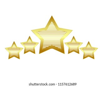 Five stars isolated
