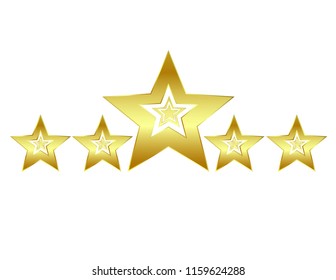 Five stars isolated