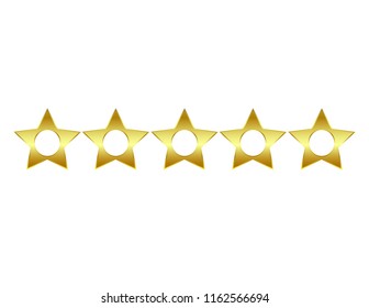Five stars isolated