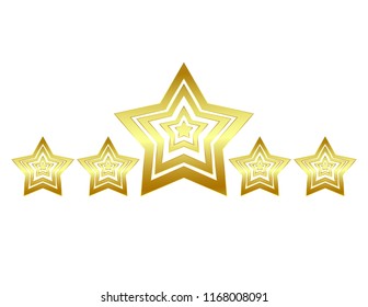 Five stars isolated