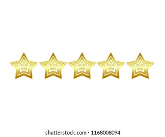 Five stars isolated