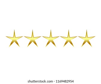Five stars isolated
