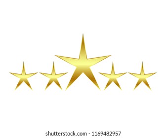 Five stars isolated