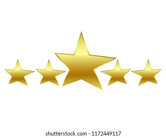 Five Stars Isolated Stock Vector (Royalty Free) 1247465605