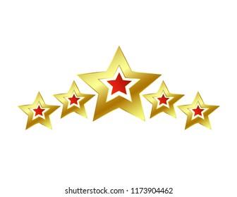 Five stars isolated