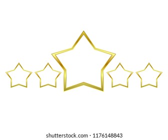 Five stars isolated