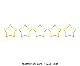 Five stars isolated