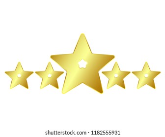 Five stars isolated