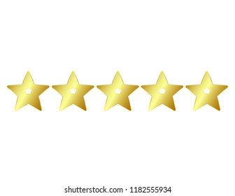 Five stars isolated