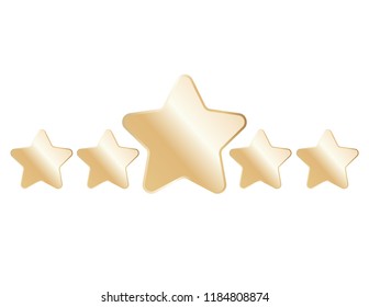 Five stars isolated