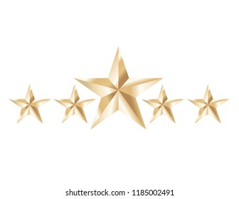 Five stars isolated