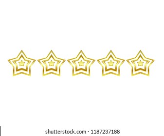Five stars isolated