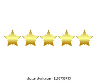 Five stars isolated