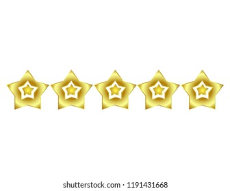 Five stars isolated