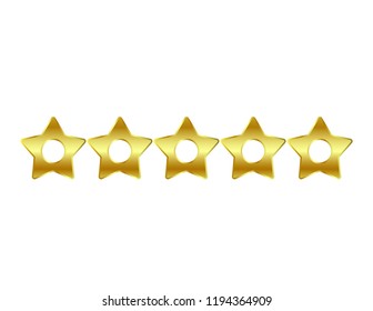Five stars isolated