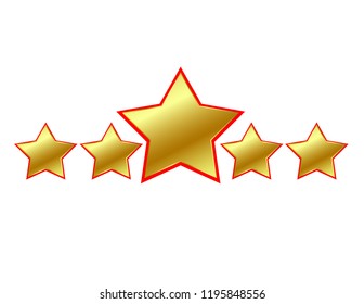 Five stars isolated