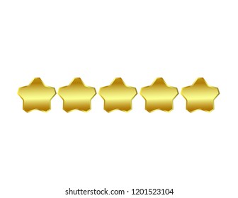 Five stars isolated