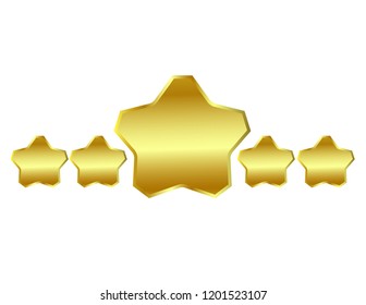 Five stars isolated