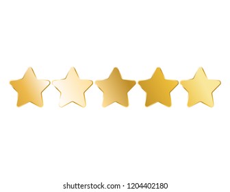Five stars isolated
