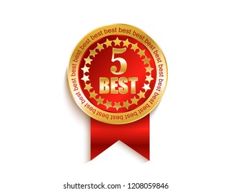 Five stars isolated
