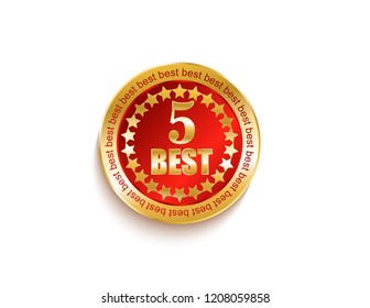 Five stars isolated