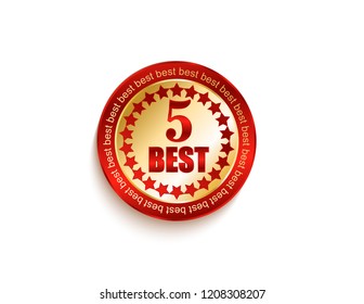 Five stars isolated