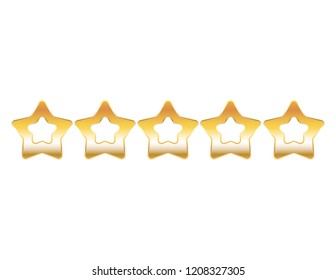 Five stars isolated