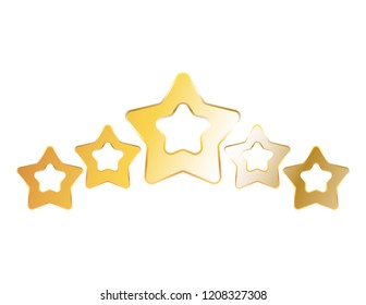 Five stars isolated