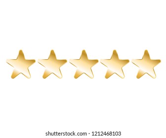 Five stars isolated