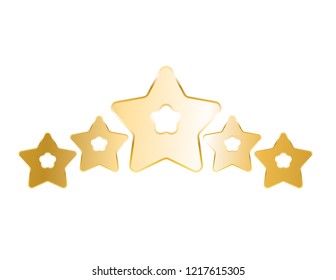 Five stars isolated
