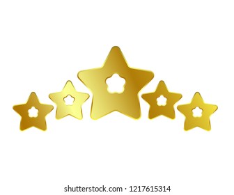 Five stars isolated