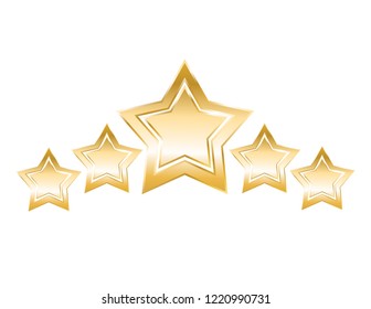 Five stars isolated