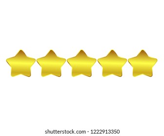 Five stars isolated