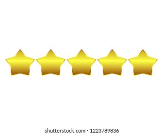 Five stars isolated