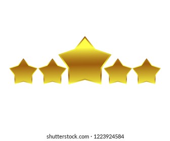 Five stars isolated