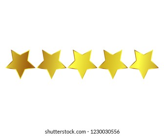 Five stars isolated