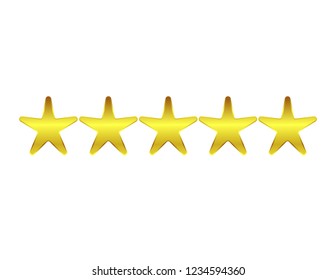 Five stars isolated