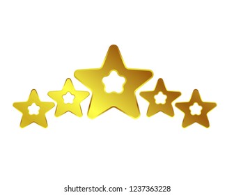 Five stars isolated