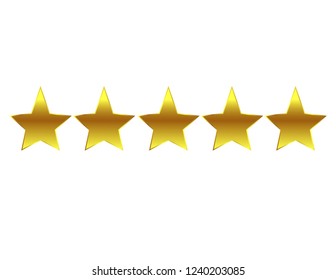 Five stars isolated