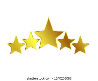 Five stars isolated