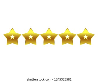 Five stars isolated