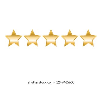 Five Stars Isolated Stock Vector (Royalty Free) 1331886146