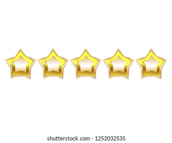 Five stars isolated