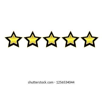 Five stars isolated