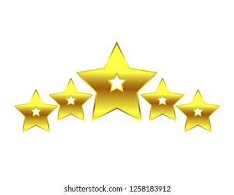 Five stars isolated