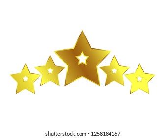 Five stars isolated