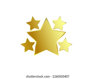 Five stars isolated