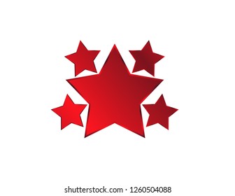 Five stars isolated
